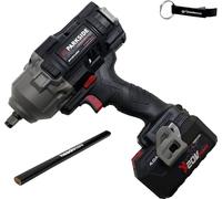 HEADNMORE PARKSIDE PERFORMANCE 20 V 1356 Nm 1/2" Atornillador de impacto con batería de 4 Ah y cargador - X 20 V Team (calcetines de trabajo)