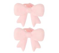 Headphone Accessories Cute 3D Silicone Bow, 2 Pieces Headset Attachments for Women Party Streaming Studying Work Travel Commuting Pink Blue White