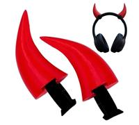 Headphone Horn Decor, 3D Printed Accessory, Headset Ornament with Clip Mount, Stylish Piece for Music Lovers, Audio Accessories, Decorative Horns for Women Men Adults Students Travelers Runners