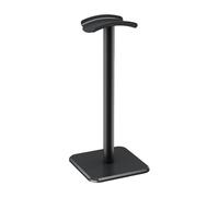 Headphone Stand, Aluminum Alloy Detachable Desk Holder with Abs Base, 10x10x24.5cm Headset Display Rack with Support Bar for Living Room and Study Room, Portable Earphone Holder for Desk Organization