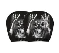 Headrest Car Headrest Cover | 2 Piece Scary Face Design Horror Seat Guard |