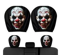 Headrest Covers for Car - Elastic Fit Ghost Face | Auto Interior Decor