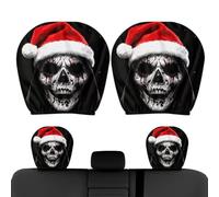 Headrest Covers for Car - Elastic Fit Ghost Face | Auto Interior Decor