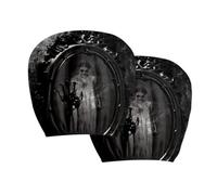 Headrest Covers For Cars | 2-piece Spooky Non-Slip Soft Washable Protector