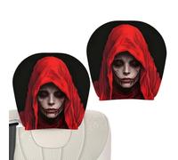 Headrest Covers for Cars | 2 Pieces Halloween Scary Reusable Protector