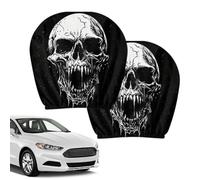 Headrest Covers For Cars - Polyester Spooky Funny Scary Halloween Case