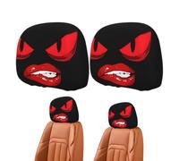 Headrest Covers Set | Funny Double Sided Printing Washable Decor | Car Head