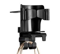 Headrest Cup Holder Car Hook, Foldable Phone Mount Organizer, Anti-Slip Rear Seat Storage Solution, Ideal For Commute, Road Trip, Holiday Travel, Shopping, Long Distance Drives, 14x11cm Black
