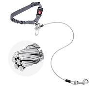 Headrest Dog - Cinturón de seguridad para automóvil, fácil de usar, cinturón de seguridad de cable de acero de alto carbono de grado aeronáutico, arnés definitivo para perro a prueba de mordeduras