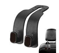 Headrest Hooks for Car - Car Bag Hooks for Organizing | Polycarbonate Suspension Clips with Foldable Smartphone Bracket & Glossy Carbon Fiber Texture for Handbags, Satchels, Grocery Sacks and Backpack