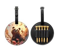 Heads Up Bear - Bolsa de almacenamiento para camisetas de golf, diseño portátil, fácil de organizar, Negro -, Talla única