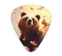 Heads Up Bear - Juego de púas de guitarra, 3 grosores diferentes, 12 piezas para una variedad de instrumentos