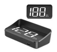 Heads Up Display para Coches - Pantalla Parabrisas vHUD, ABS PC 9x4.5x1.4cm | Velocímetro GPS digital Proyección de navegación para tablero Motocicleta Camión Vehículo Conducción Negro claro Diseño co