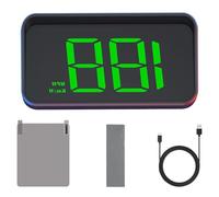 Heads Up Display, Windshield Speedometer, Car Projector Monitor, Adjustable Angle Large Screen Driving Safety Display for Vehicles Real Time Speed Navigation Compatible Sturdy Use 12.5x8.5x4cm