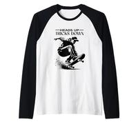 Heads Up Trucos Down (Skateboarding) Camiseta Manga Raglan
