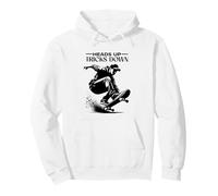 Heads Up Trucos Down (Skateboarding) Sudadera con Capucha