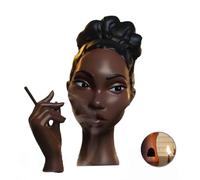 Headscents-Head - Quemador de incienso para mujer negra, quemador de incienso de cabeza para mujer negra, quemador de aromas de cabeza para mujeres negras, elegante quemador de incienso de medio