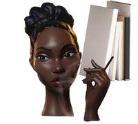 Headscents-Quemador De Incienso Cabeza Mujer Negra-Quemador De Incienso Cabeza Mujer Negra | Quemador De Incienso Solange |Porta Incienso De Dama Negra para Decoración del Hogar De Meditación De Yoga