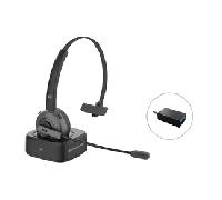 Conceptronic POLONA03BD auricular y casco Auriculares Inalámbrico Diadema Oficina/Centro de llamadas Bluetooth Base de carga Negro
