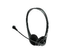 HEADSET EQUIP LIFE CONEXION JACK 3.5MM MICROFONO FLEXIBLE CONTROL DE VOLUMEN Y MUTE COLOR NEGRO