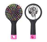 Headset l Music Pattern Illustrate Salon - Cepillo para desenredar el cabello, base acolchada