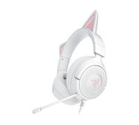 Razer Kraken Kitty V3 X - Auriculares Kitty con Cable para Juegos - Orejas de Gatito icónicas - Peso Ligero de 270 g - Micrófono cardioide hiperclaro - Diafragmas de 40mm - Conector de 3,5mm | Blanco