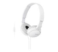 Auriculares con cable - Sony MDR-ZX110AP Blanco, Supra-aural