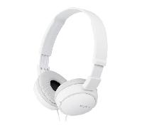 headset sony mdr-zx110we compactos cable 1.2m conexion jack 3.5 con control remoto color blanco