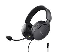 HEADSET TRUST GAMING GXT 489 NEGRO FAYZO 24898 MICROFONO DESMONTABLE PLEGABLE CABLE TRENZADO 1,2m JACK 3.5mm CONTROL REMOTO 24898
