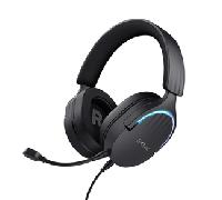 GXTrust 490 Fayzo Cascos Gaming USB 7.1 Sonido Envolvente, Drivers 50mm, 85% Plástico Reciclado, Micrófono con Cancelación de Ruido, RGB Auriculares con Cable Over-Ear PC PS5 - Negro