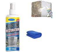 Headstone Restoration and Cleaning Spray, Stone Cleaner Gravestone Cleaning Kit Restoring and Protecting Tombstones, 100ml, Tombstone Monument Cleaner for Cemetery Memorials (1Set)