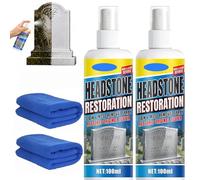 Headstone Restoration Cleaning Spray, Headstone Cleaner for Graves, Tombstones & Headstones, Gravestone Cleaning Spray for Stone & Tile, Marble Granite Cleaner, Restores & Protects (200ml)