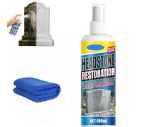 Headstone Restoration Cleaning Spray, Headstone Cleaner for Graves, Tombstones & Headstones, Gravestone Cleaning Spray for Stone & Tile, Marble Granite Cleaner, Restores & Protects (100ml)
