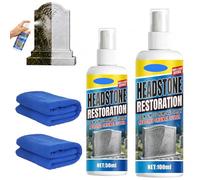 Headstone Restoration Cleaning Spray, Headstone Cleaner for Graves, Tombstones & Headstones, Gravestone Cleaning Spray for Stone & Tile, Marble Granite Cleaner, Restores & Protects (150ml)