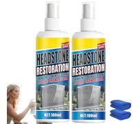 Headstone Restoration & Cleaning Spray, Tombstone & Monument Cleaning Spray, Stone Cleaners Gravestone Cleaner,Headstone Cleaners for Graves, Natural Stone Cleaner for Marble, Tile (2PC)