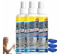 Headstone Restoration & Cleaning Spray, Tombstone & Monument Cleaning Spray, Stone Cleaners Gravestone Cleaner,Headstone Cleaners for Graves, Natural Stone Cleaner for Marble, Tile (3PC)