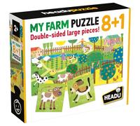 Headu 1041741- My Farm -Juego Puzzle Infantil Educativo Mundo Animal, Multicolor