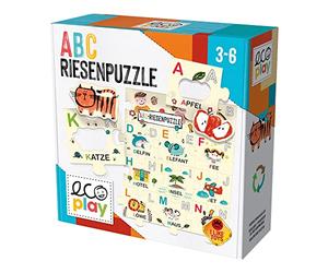 Headu- ABC Puzzle Gigante Barco Juego Educativo Montessori, Color Azul (DE52637)