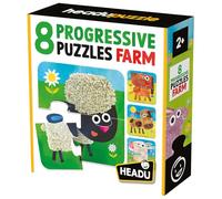 Headu- Animales de Granja Rompecabezas, Multicolor, Piccolo (MU55515)