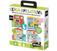 Headu Buscar Abrir y Encontrar Montessori Memoria y Observación para los más Pequeños It57168 Juego Educativo para Niños 2-5 Años