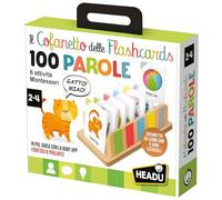 HEADU - El Estuche de Las Flashcards de 100 Palabras - La colección más Rica de flashcards para Aprender Las primeras Palabras | con aplicación interactiva, Juego Educativo 2, 3, 4 años, Idea Regalo