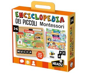Headu Enciclopedia De Los Pequeños Montessori Escribir Leer Y Conocer Las Palabras It57250 Juego Educativo para Niños 3-6 Años Made In Italy