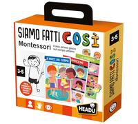 Headu Juego educativo Estamos Hechos Así Montessori IT28108 para niños 3-5 años Hecho en Italia