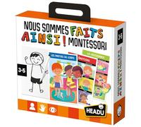 Headu - Estamos Hechos Así Montessori - El Juego Que Habla De Mí | Juego Educativo 2 3 4 5 6 Años, Juego Educativo Montessori, Regalo Niños, Chica, Niño, Made in Italy