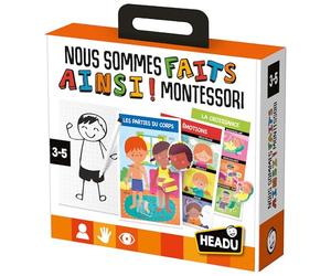 Headu - Estamos Hechos Así Montessori - El Juego Que Habla De Mí | Juego Educativo 2 3 4 5 6 Años, Juego Educativo Montessori, Regalo Niños, Chica, Niño, Made in Italy