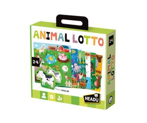 Headu Fournier Animal lotto Montessori. Juego Educativo Recomendado para niños y niñas de 2 a 5 años. Aprende a Jugar en compañía y socializar Mientras Conoce los Animales.
