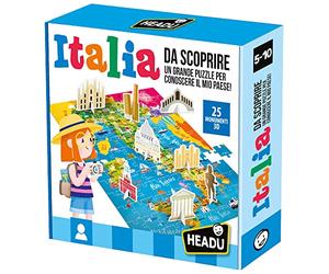 Headu- Italia da Scoprire Puzle, Multicolor (IT23110)