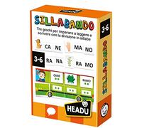 Headu - Juego en Caja educativa, Multicolor, IT54945 | Juego educativo para niños de 3, 4, 5, 6 años, aprender a leer, formar palabras, 42 tarjetas de doble cara, idea regalo
