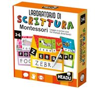 Headu - Laboratorio de Escritura Montessori Juego Educativo, Multicolor (IT23578), Idioma Italiano