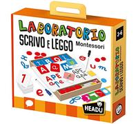 Headu Laboratorio Escribo & Leí Montessori El Kit más Completo para Aprender a Leer y Escribir It29426 Juego Educativo para niños 3-6 años Made in Italy
